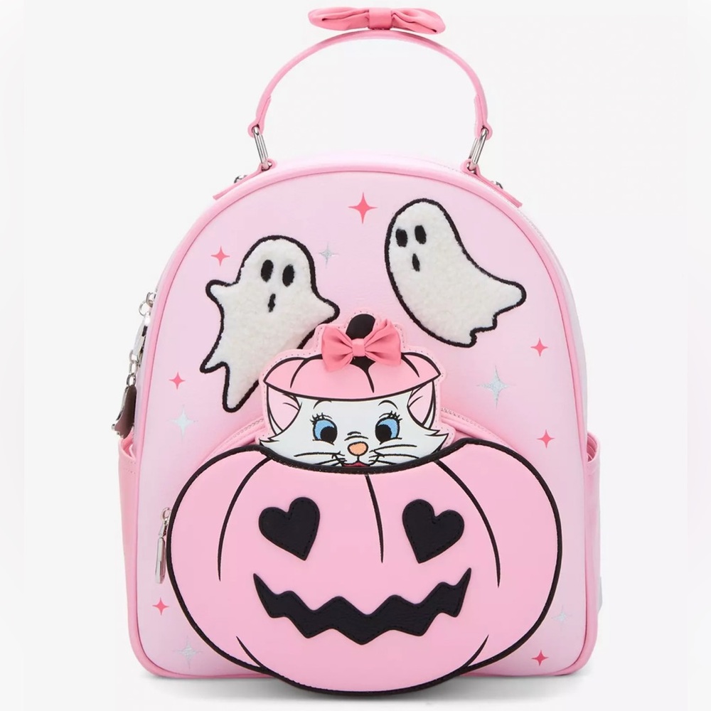 Disney The Aristocats Marie Halloween Jack-o-Lantern Pink Pumpkin Complete Set - Picture 4 of 16